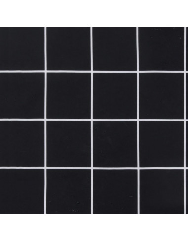 Cuscino Pallet Motivo a Quadri Nero 60x60x8 cm Tessuto Oxford