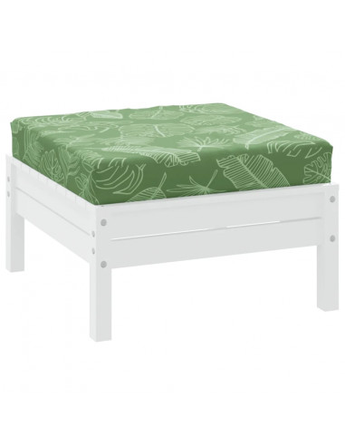 Cuscino Pallet Motivo a Foglie 60x60x8 cm in Tessuto Oxford