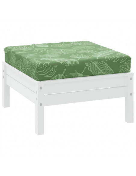Cuscino Pallet Motivo a Foglie 60x60x8 cm in Tessuto Oxford
