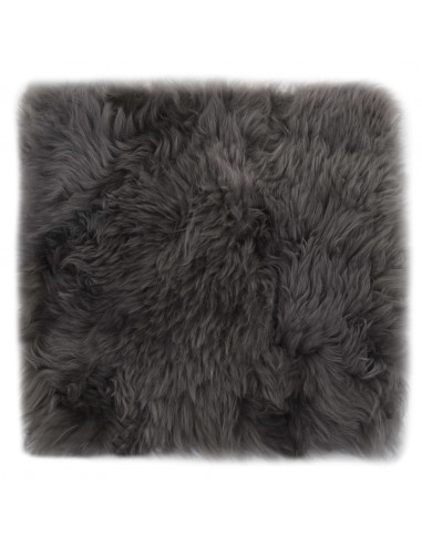 Cuscini Sedie 2 pz Grigio Chiaro 40x40cm Vera Pelle di Montone