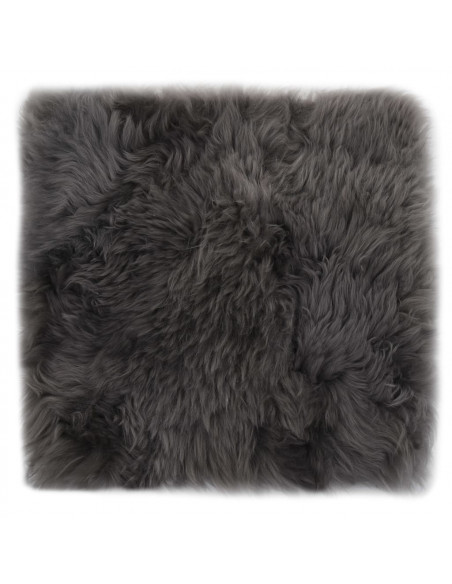 Cuscini Sedie 2 pz Grigio Chiaro 40x40cm Vera Pelle di Montone