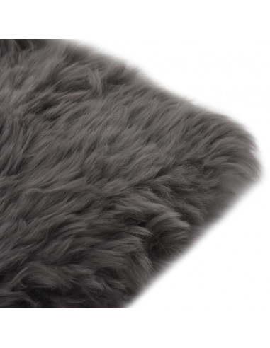 Cuscini Sedie 2 pz Grigio Chiaro 40x40cm Vera Pelle di Montone