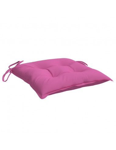 Cuscini per Sedia 6 pz Rosa 40x40x7 cm in Tessuto