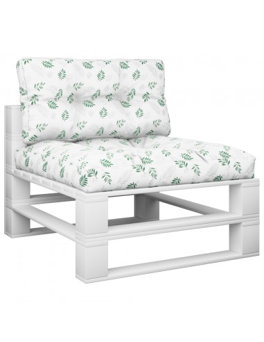 Cuscini per Pallet 2 pz Motivo a Foglie Tessuto