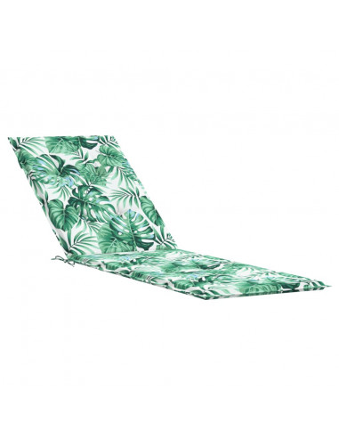 Cuscino per Sedia Sdraio con Motivo a Foglie in Tessuto Oxford