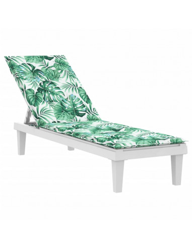 Cuscino per Sedia Sdraio con Motivo a Foglie in Tessuto Oxford