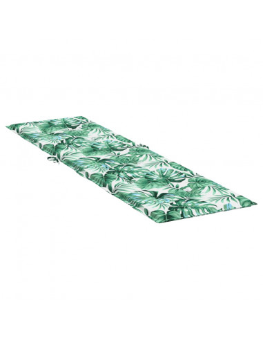 Cuscino per Sedia Sdraio con Motivo a Foglie in Tessuto Oxford