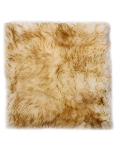 Cuscini Sedie 2pz Melange Marrone 40x40cm Vera Pelle di Montone