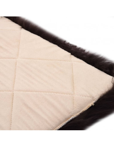 Cuscini per Sedie 2 pz Marrone 40x40cm in Vera Pelle di Montone