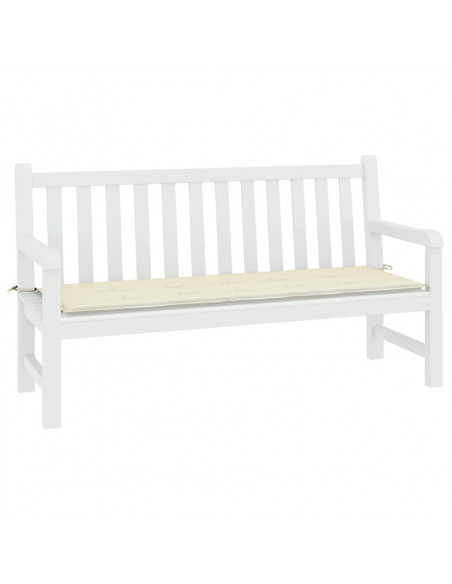 Cuscino per Panca Crema 200x50x3 cm in Tessuto Oxford