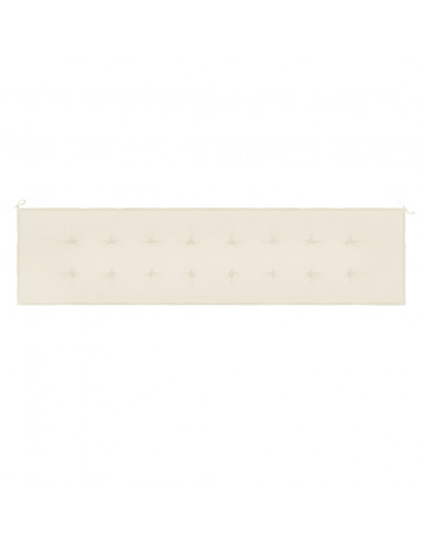 Cuscino per Panca Crema 200x50x3 cm in Tessuto Oxford