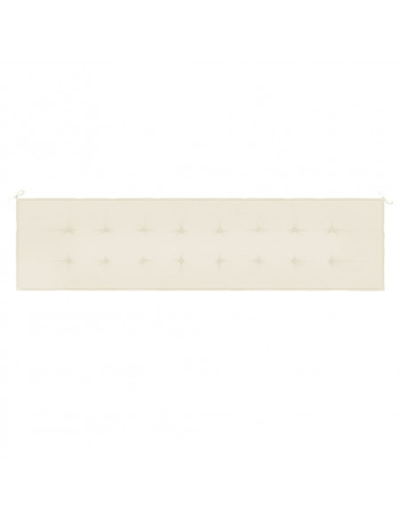 Cuscino per Panca Crema 200x50x3 cm in Tessuto Oxford