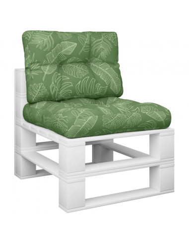 Cuscini per Pallet 2 pz Motivo a Foglie Tessuto