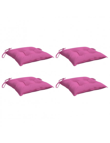 Cuscini per Sedia 4pz Rosa 40x40x7 cm Tessuto
