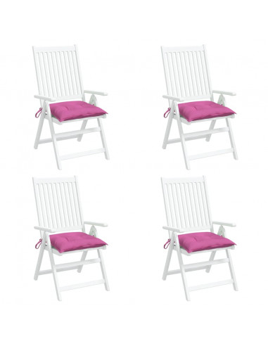 Cuscini per Sedia 4pz Rosa 40x40x7 cm Tessuto
