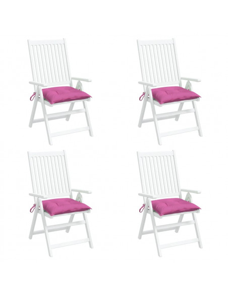 Cuscini per Sedia 4pz Rosa 40x40x7 cm Tessuto