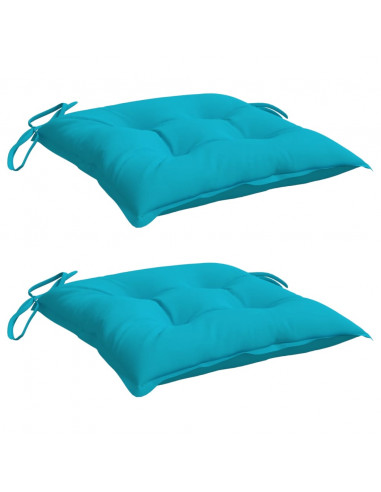 Cuscini per Sedia 2 pz Turchese 50x50x7 cm Tessuto Oxford
