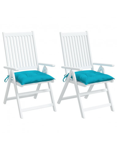 Cuscini per Sedia 2 pz Turchese 50x50x7 cm Tessuto Oxford