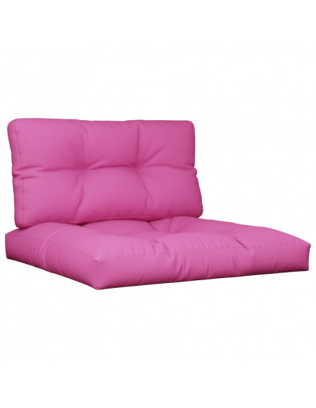 Cuscini per Pallet 2 pz Rosa in Tessuto