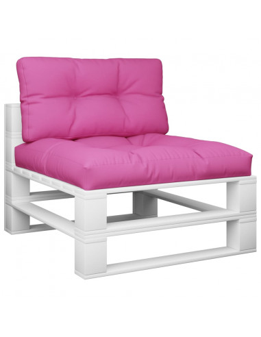 Cuscini per Pallet 2 pz Rosa in Tessuto