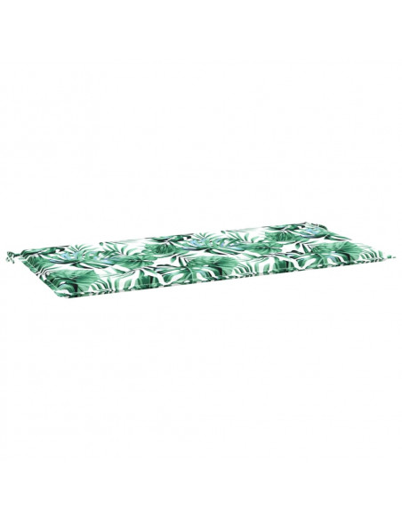 Cuscino per Panca a Foglie 120x50x3 cm in Tessuto Oxford