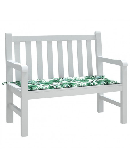 Cuscino per Panca a Foglie 120x50x3 cm in Tessuto Oxford
