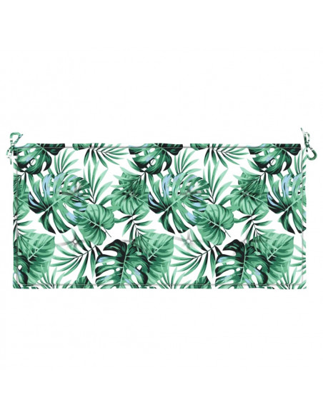 Cuscino per Panca a Foglie 120x50x3 cm in Tessuto Oxford