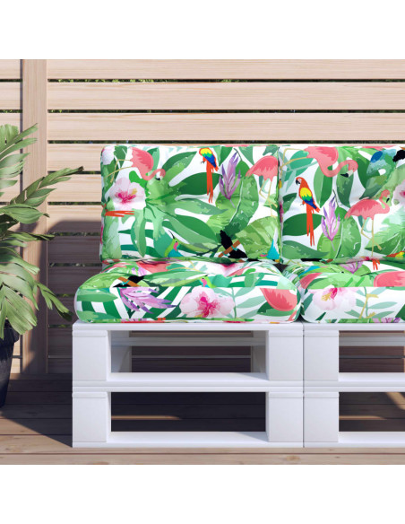 Cuscini per Pallet 2 pz Multicolori in Tessuto
