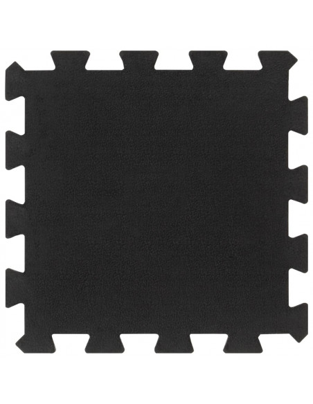 Piastrelle per Pavimenti in Gomma 16 pz Nere 16 mm 30x30 cm
