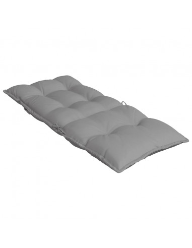 Cuscini per Sedia Schienale Alto 4 pz Grigio Tessuto Oxford