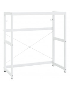 Struttura per Lavabo da Bagno Bianca 79x38x83 cm in Ferro 2