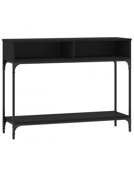 Tavolino Consolle Nero 100x30,5x75 cm in Legno Multistrato