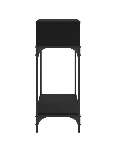 Tavolino Consolle Nero 100x30,5x75 cm in Legno Multistrato