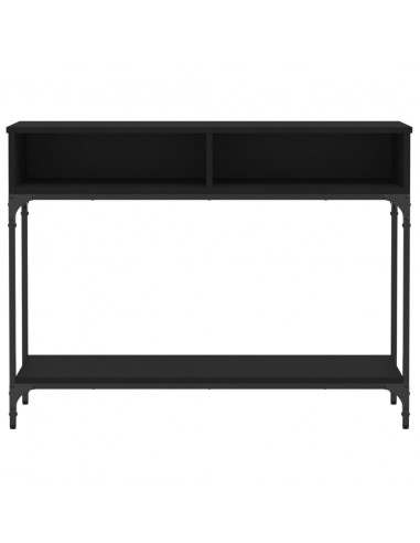 Tavolino Consolle Nero 100x30,5x75 cm in Legno Multistrato
