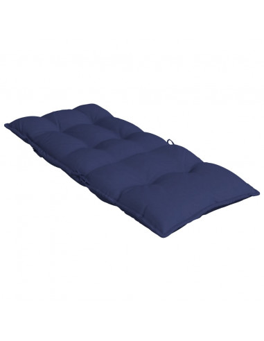 Cuscini Sedia con Schienale Alto 4 pz Blu Marino Tessuto Oxford