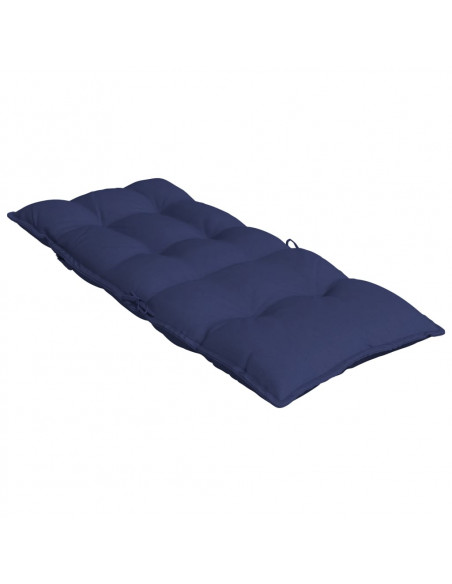 Cuscini Sedia con Schienale Alto 4 pz Blu Marino Tessuto Oxford