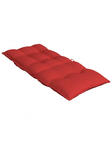 Cuscini per Sedia con Schienale Alto 4 pz Rosso Tessuto Oxford
