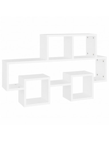 Scaffale a Muro Auto Bianco 82x15x51 cm Legno Multistrato