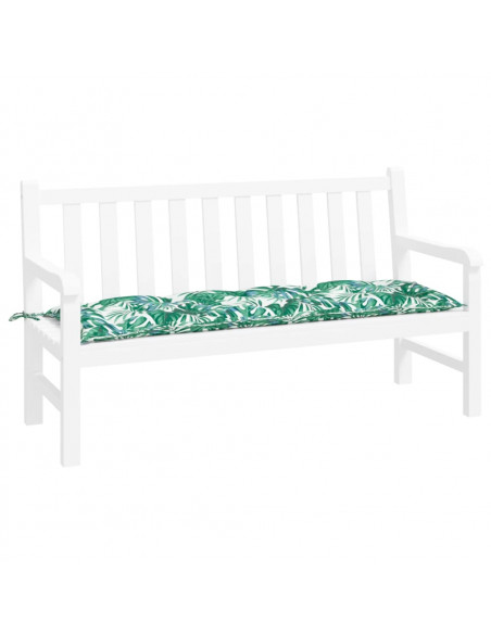 Cuscino per Panca a Foglie 150x50x7 cm in Tessuto Oxford