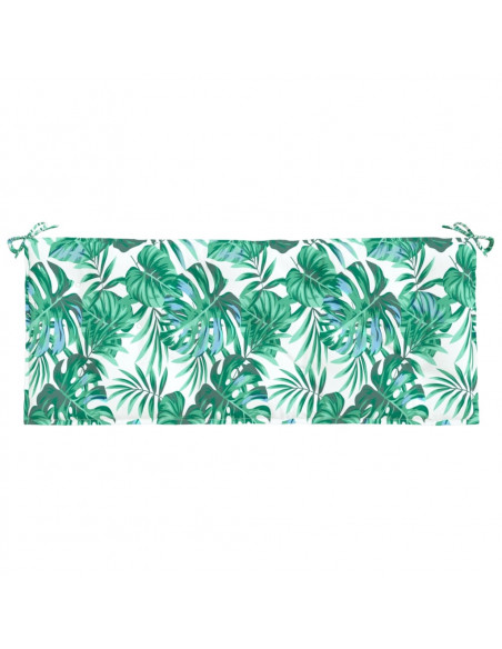 Cuscino Panca Giardino a Foglie 120x50x7 cm in Tessuto Oxford