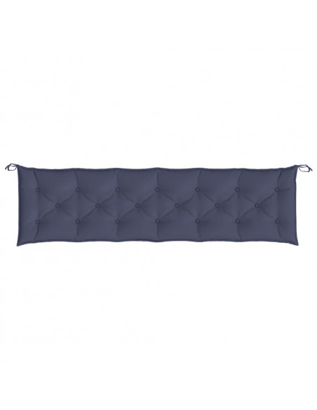 Cuscino Panca Giardino Blu Marino 200x50x7 cm in Tessuto Oxford