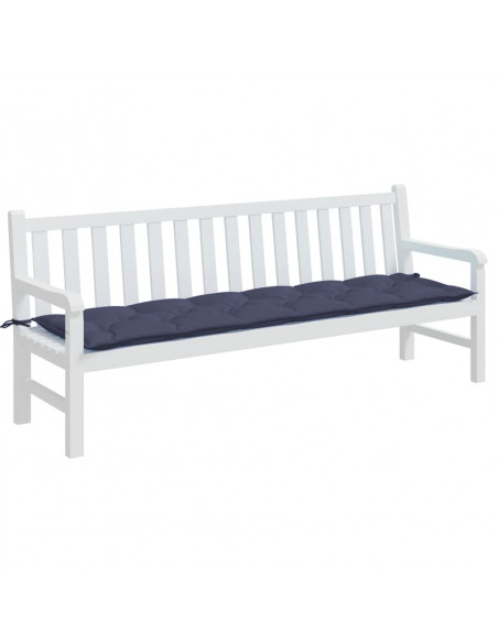 Cuscino Panca Giardino Blu Marino 200x50x7 cm in Tessuto Oxford