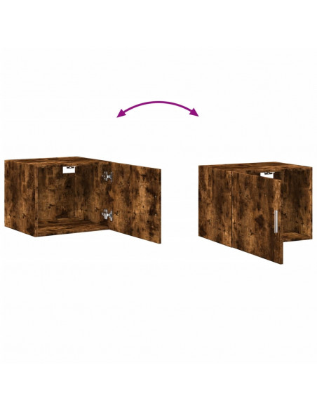 Mobile a Parete Rovere Fumo 50x42,5x40 cm in Legno Multistrato