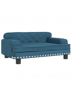 Divano per Bambini Blu 70x45x30 cm in Velluto 2