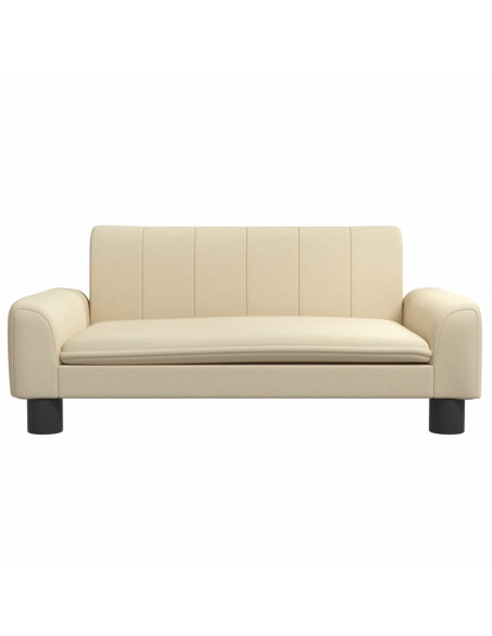 Divano per Bambini Crema 70x45x30 cm in Tessuto