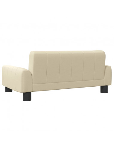 Divano per Bambini Crema 70x45x30 cm in Tessuto
