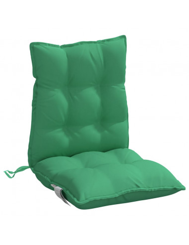 Cuscini per Sedia Schienale Basso 4 pz Verdi in Tessuto Oxford