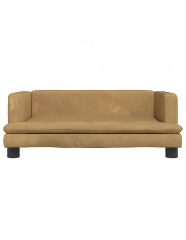 Divano per Bambini Marrone 80x45x30 cm in Velluto