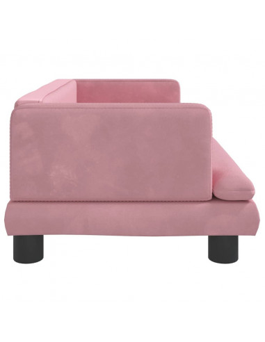 Divano per Bambini Rosa 80x45x30 cm in Velluto