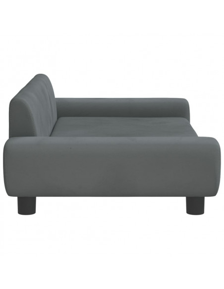 Divano per Bambini Grigio Scuro 100x54x33 cm in Velluto